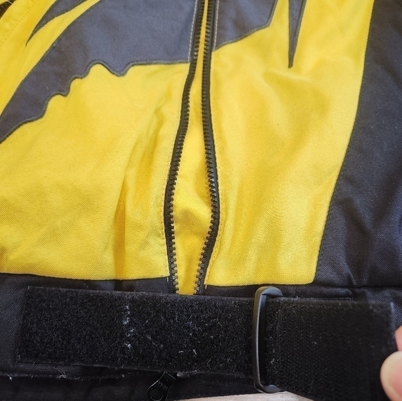 VINTAGE 90s DAINESE  Italian Motorcycle Jacket, Blk/Yellow, EU 56 US Men's XL - Picture 11 of 16